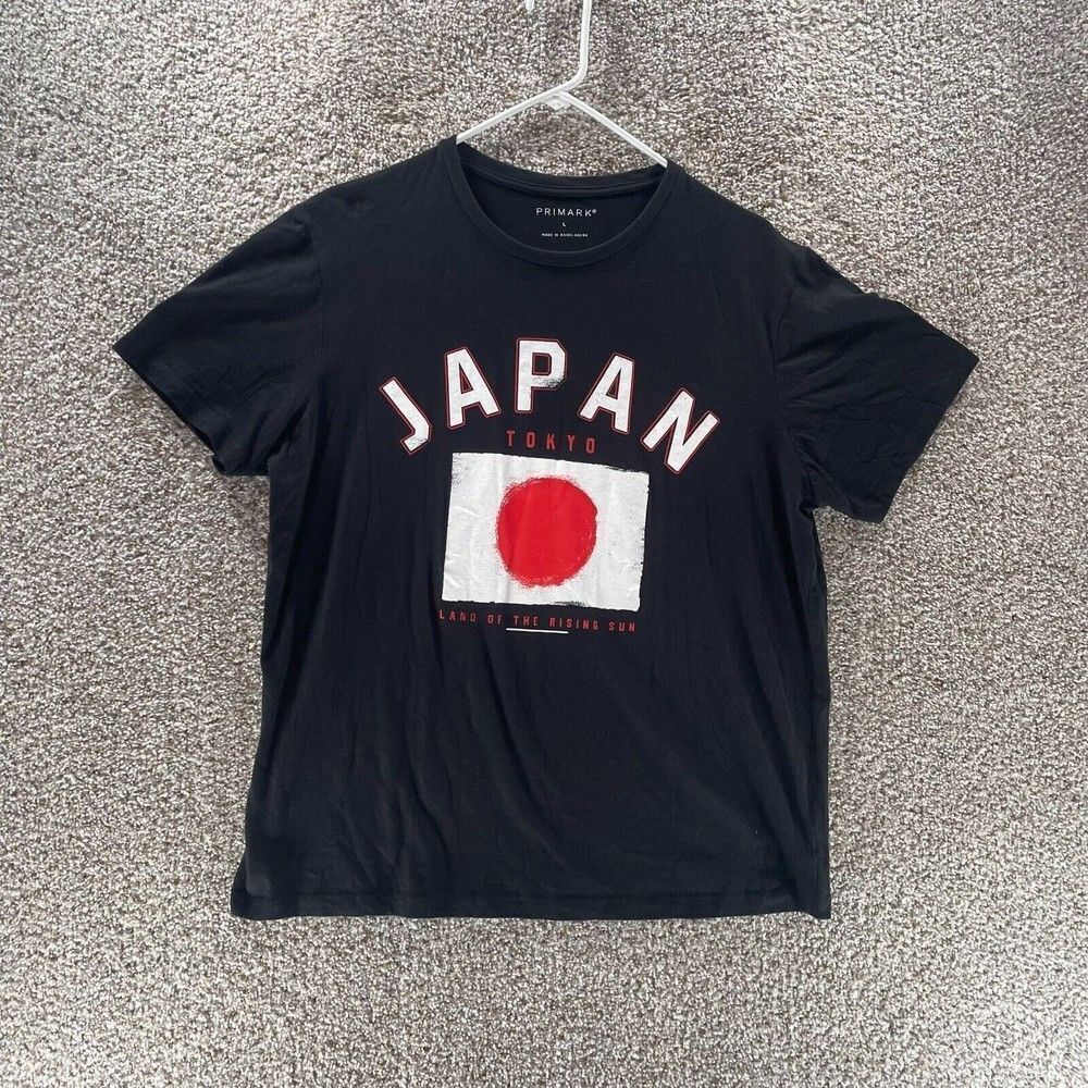 Tokyo Japan Shirt‎ Mens Large Black Land Of The Rising Sun Short Sleeves Cotton